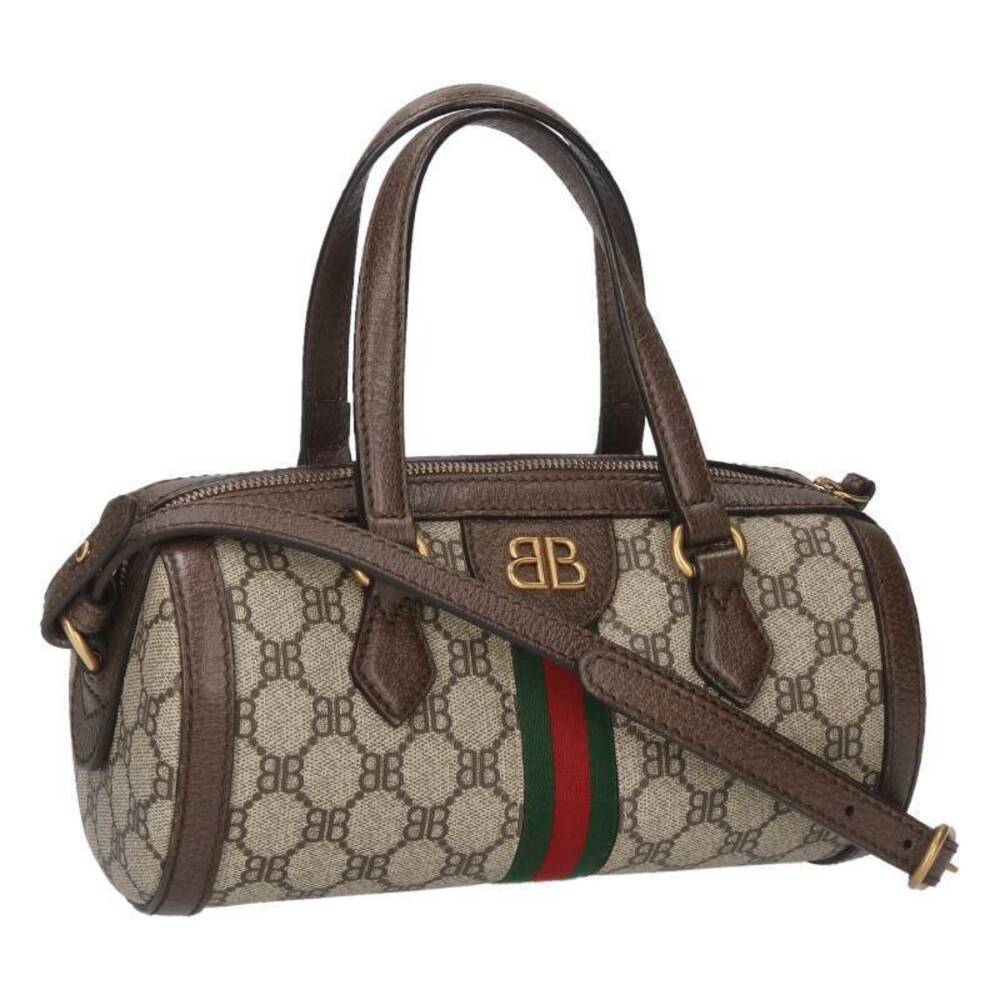 Gucci Balenciaga The Hacker Project GG canvas shoulder bag beige brown